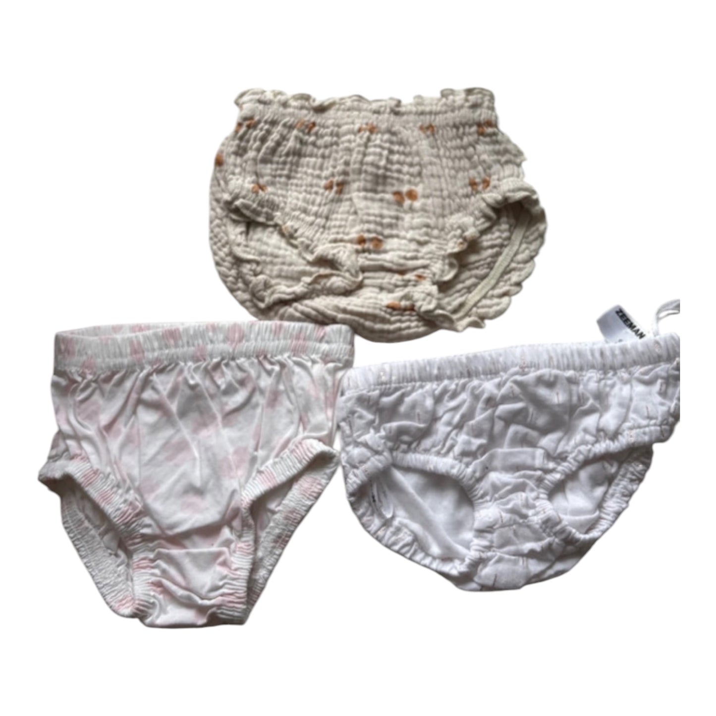 3 culottes en gaz de coton